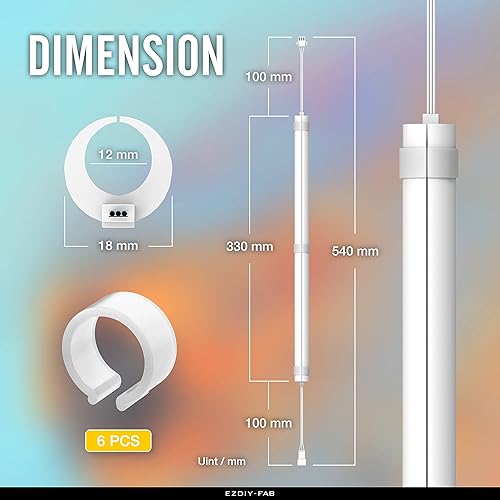 Miniatura 7 de EZDIY-FAB ARGB - Funda de tubo LED AIO, goma suave sin polvo, tamaño versátil de 0.472 in de diámetro para tubo de refrigeración de agua, compatible