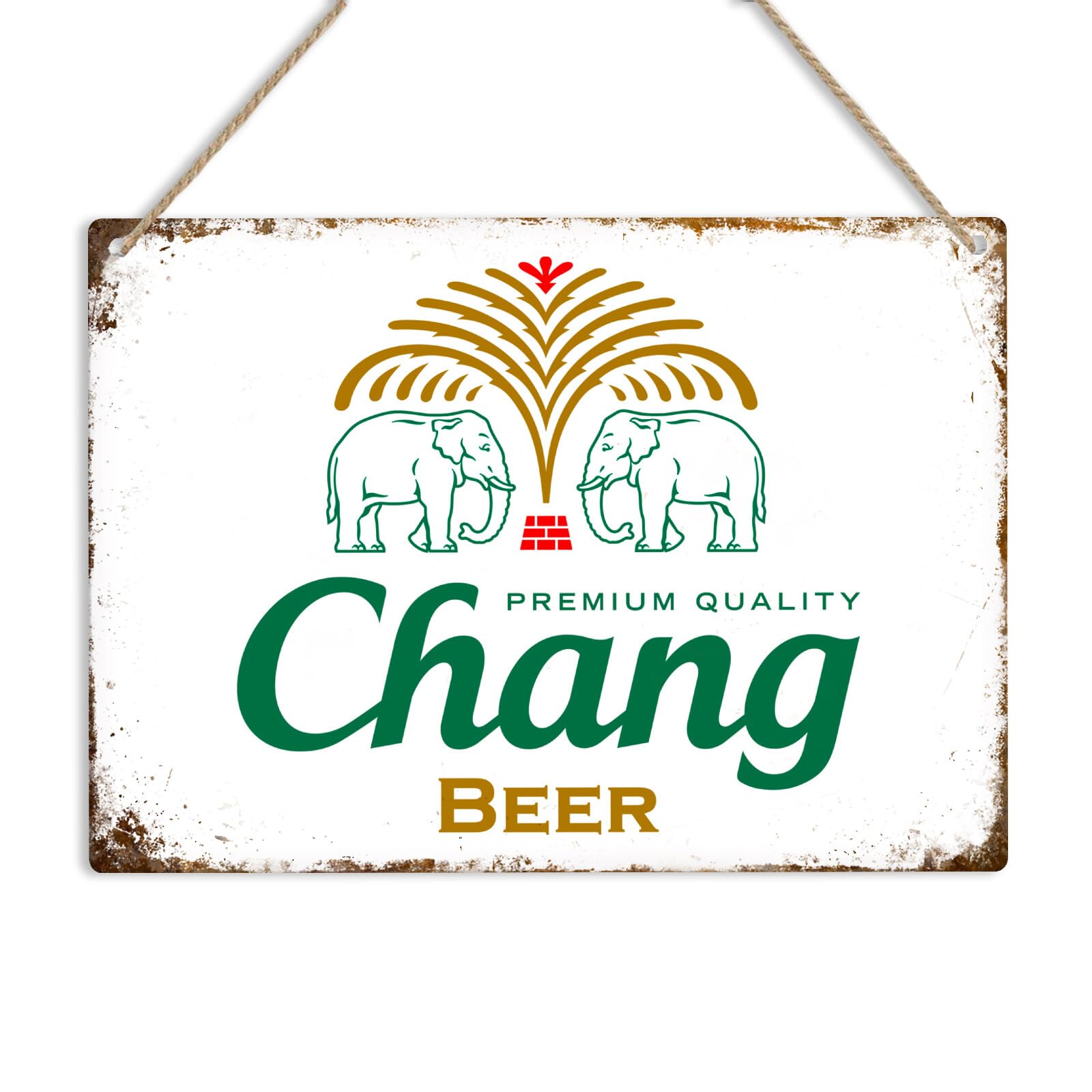Chang Metal Wall Sign Vintage Retro Beer Plaque Bar Pub Man Cave Thailand Lager Vintage Metal Sign Plaque Poster 8X12 Inches
