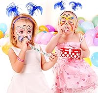 Vista 5 de WILLBOND 6 diademas con pompones envueltos en oropel, para el cabello, plumas locas para disfraz de mascarada, 6