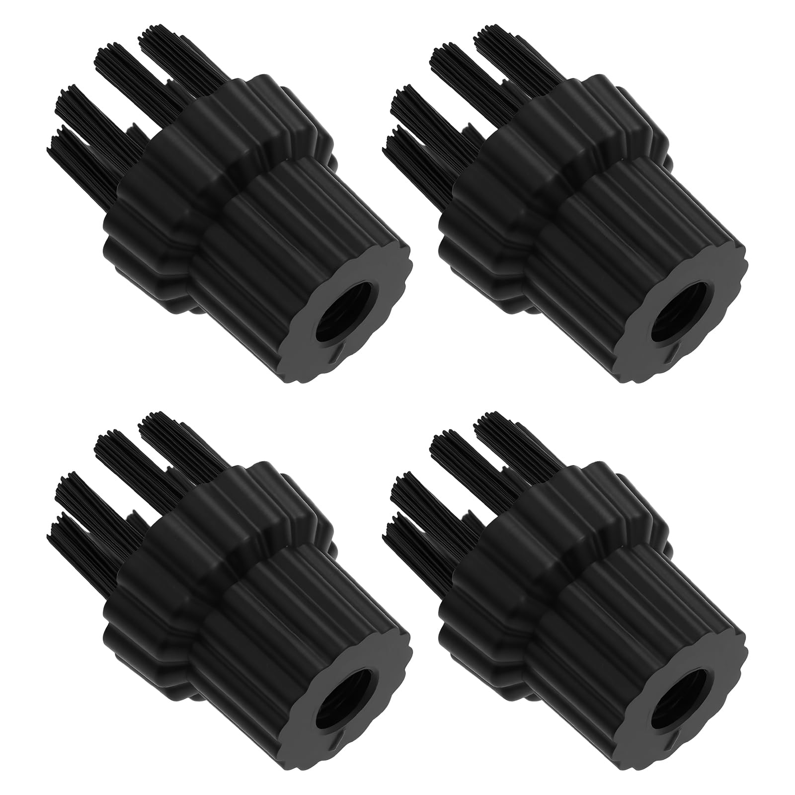 LT Easiyl Set of 4 Replacement Nylon Brushes with M8 Thread Compatible with H20 X5 Steam Mops, Multi-Surface Cleaning
