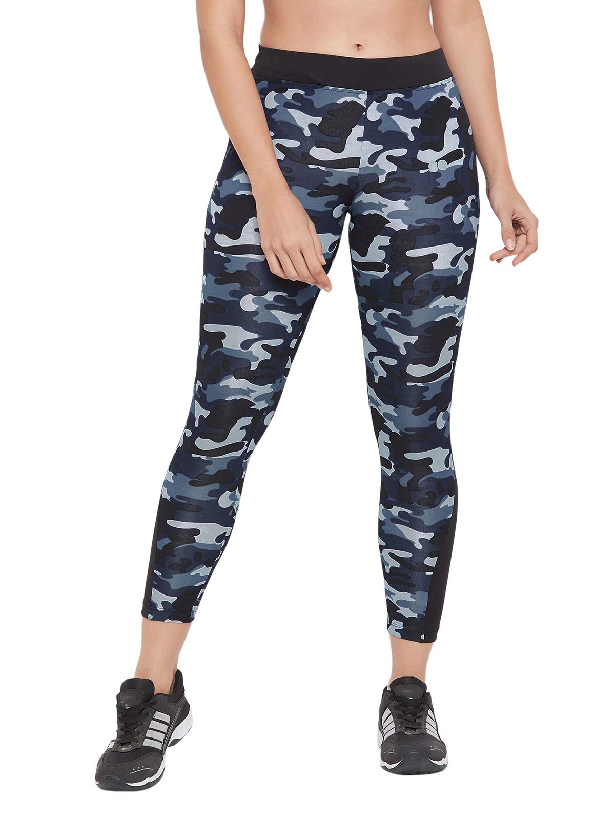 clovia Women's Polyester Activewear Sports Ankle Length Printed Tights-picture-53