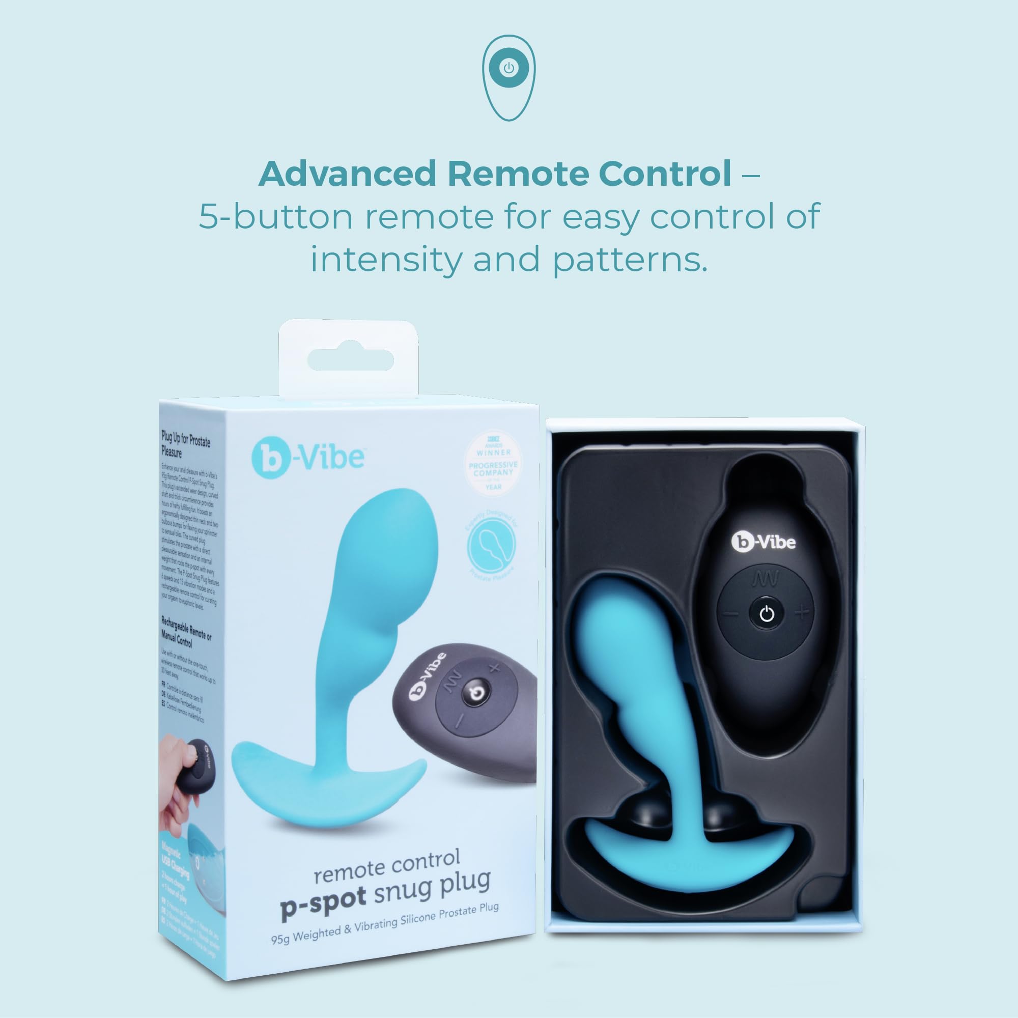 Plug Anal con Control Remoto B-Vibe Azul - Marca: B-Vibe - EAN: 4890808291276
