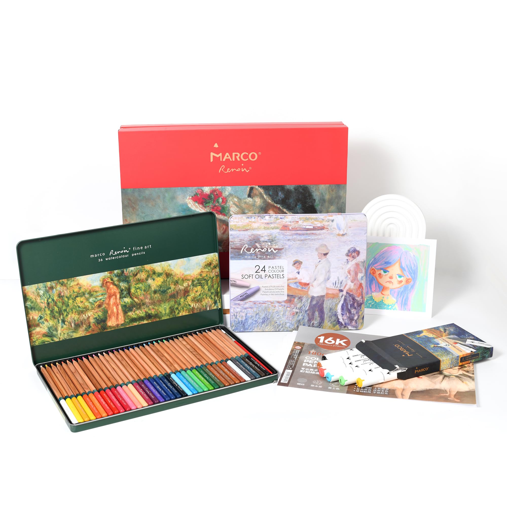 Set di matite colorate Marco per adulti - Ideali matite colorate di alta qualità e regalo per studenti d'arte e professionisti - TM310067L Set di matite colorate (67 pezzi)