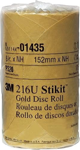 Miniatura 1 de 3M Stikit Gold 6 P320A - Rollo de disco de lija 1 Dorado