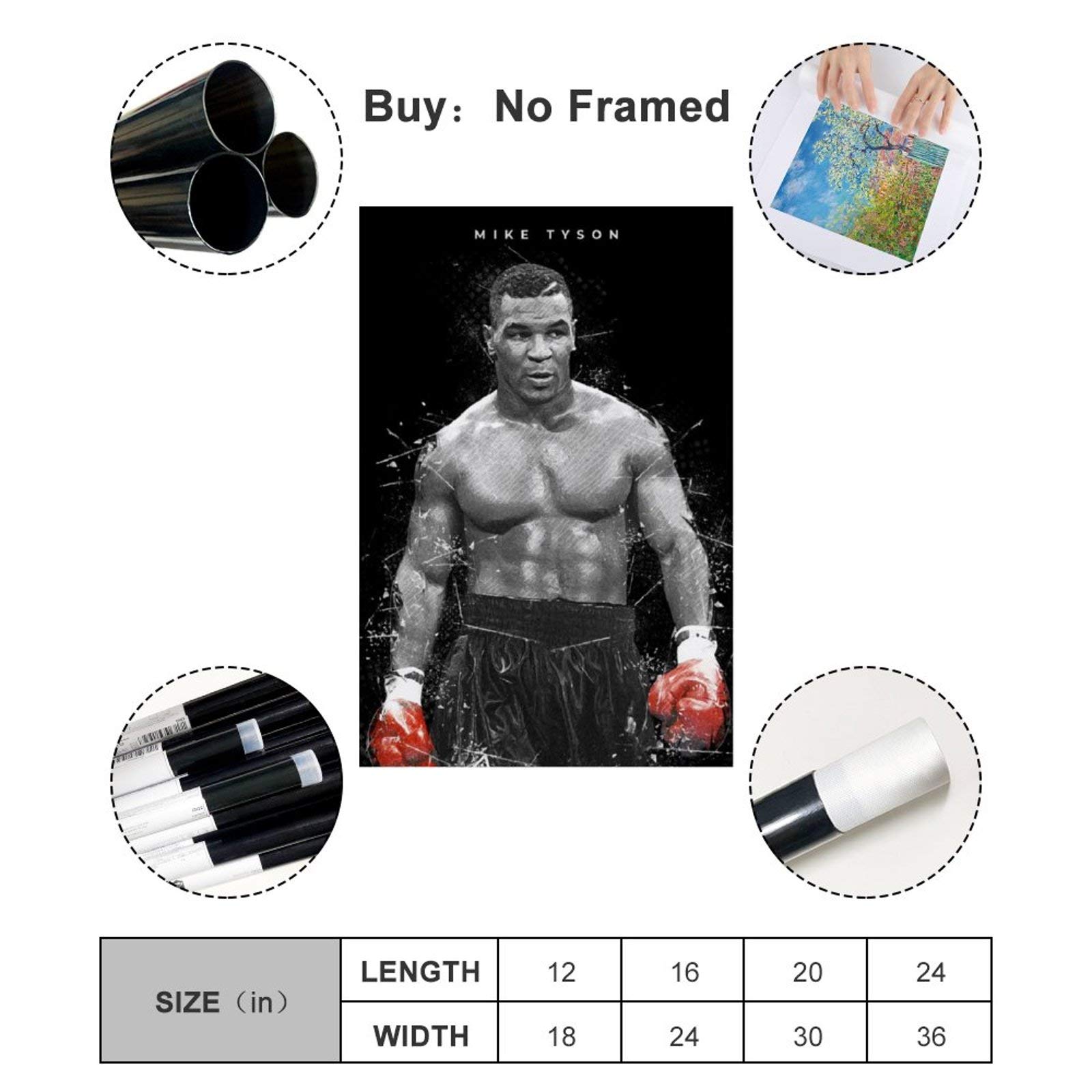 Affiche Décorative Mike Tyson - Toile Imprimée 40x60 Cm, Style Vintage, Pour Salon Ou Chambre (Sans Cadre) - 7