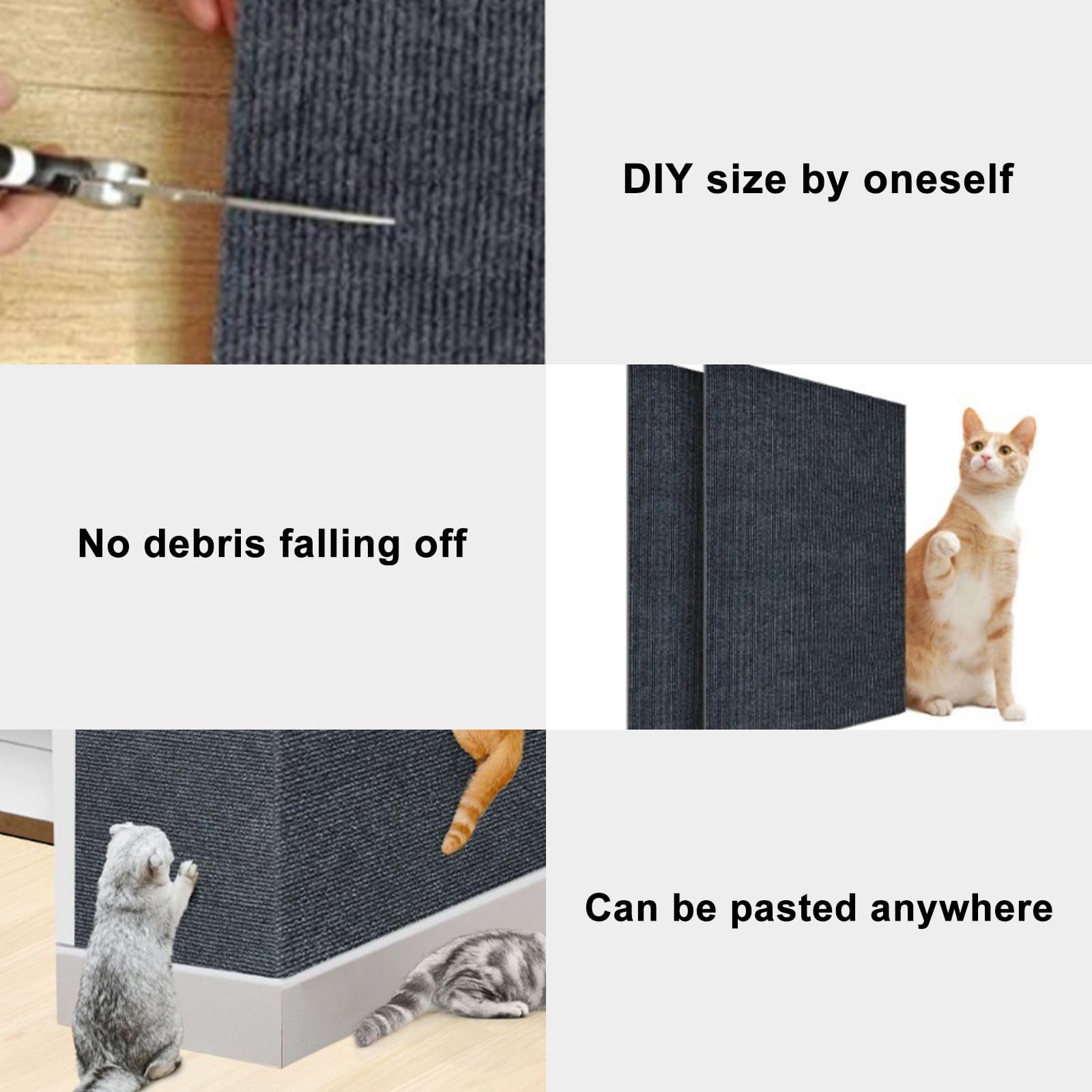 Cat Wall Scratcher, 100 x 30cm Cat Climbing Wall Protector - Image 3