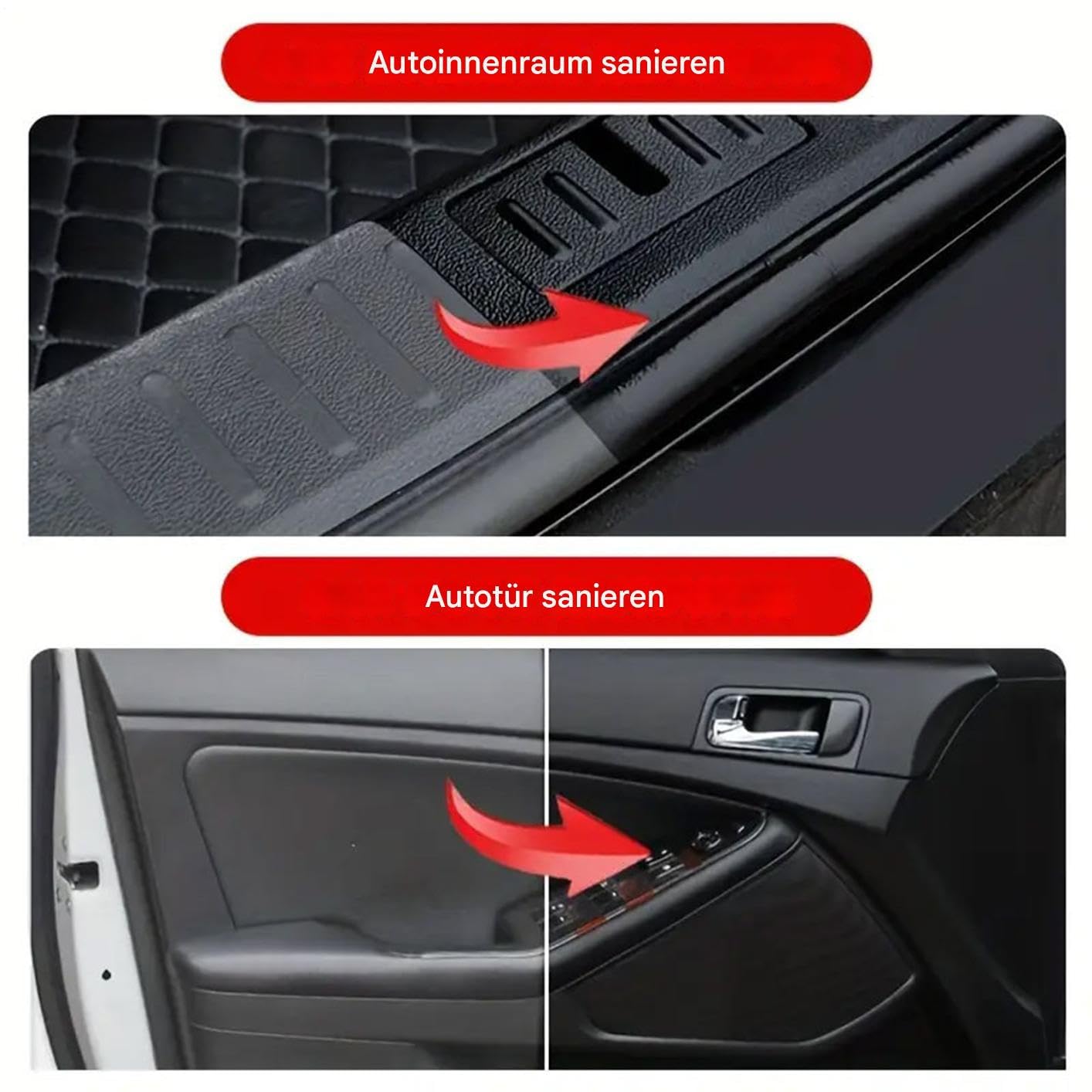 Generisch Leather Repair Cream, Professional Restorer Conditioner, Car Interior with Sponge, Multisurface Protection Shine, Vehicle Dashboard Care for Tire Seat and Restoration Maintenance