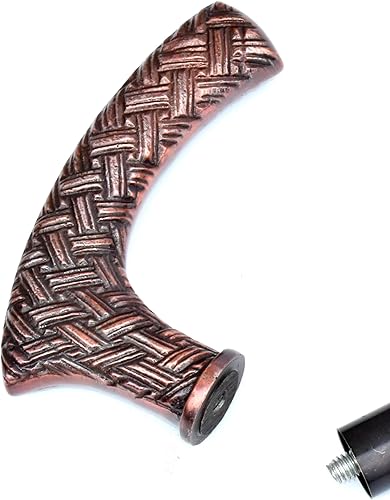 Mango de cabeza con diseño victoriano a cuadros para bastón mango de aluminio de metal solo con collar tubo de regalo para los amantes - declaración