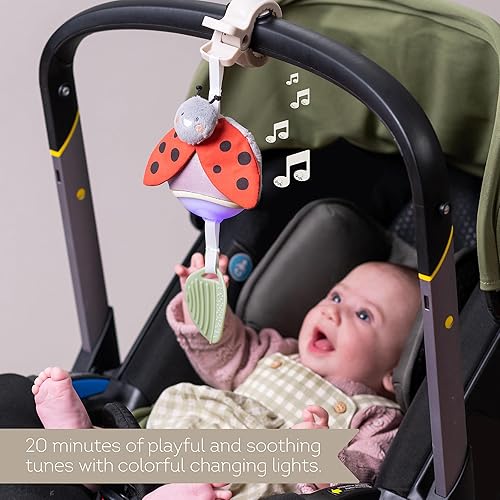 Miniatura 3 de Taf Toys Music & Light Ladybug Take Along Toy - Máquina portátil de sonido para bebé, chupete para recién nacido, móvil de cuna musical para bebés,