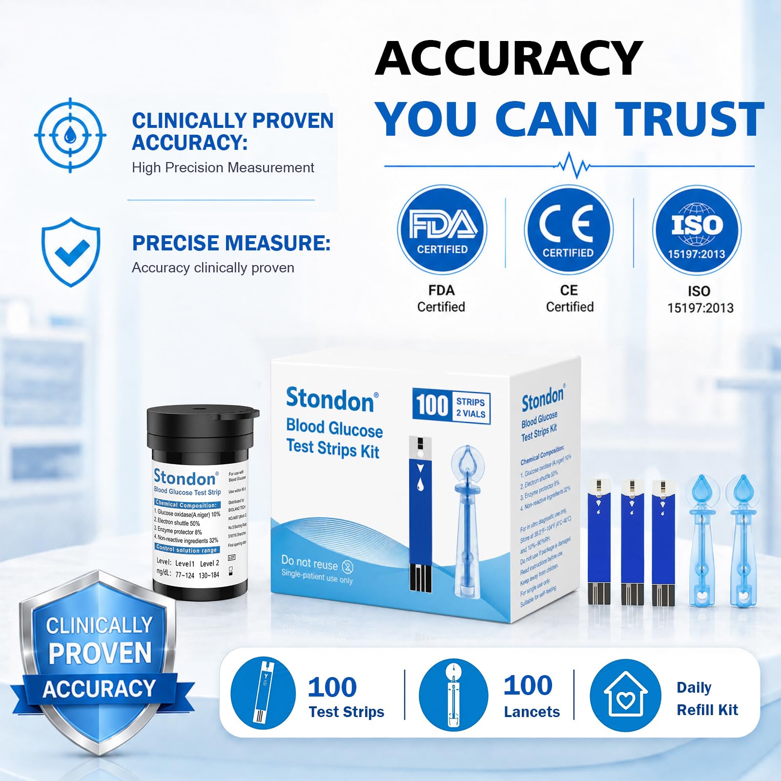 Diabetes Test Strips - 100 Count Refill -2