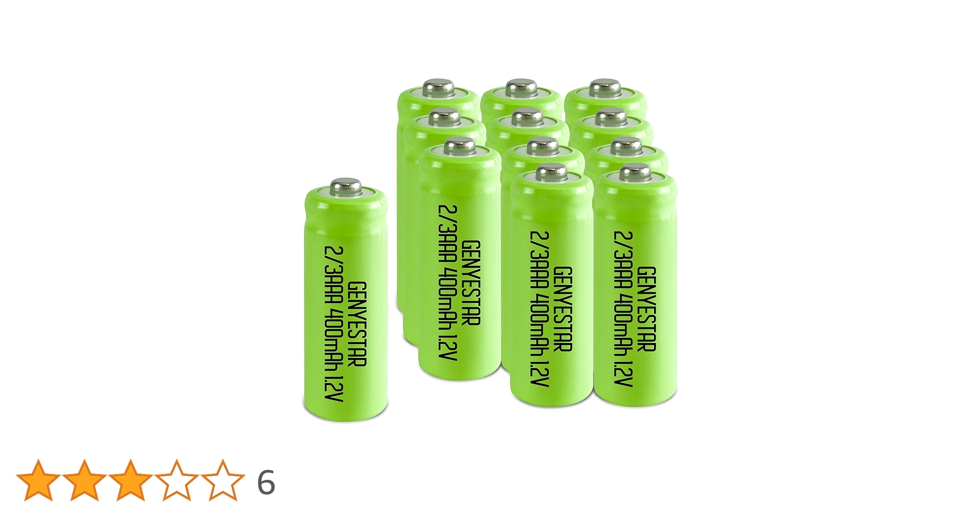 Amazon | 2/3 単4 単四 単4形 充電式 充電池 1.2V nimh ソーラー単四形