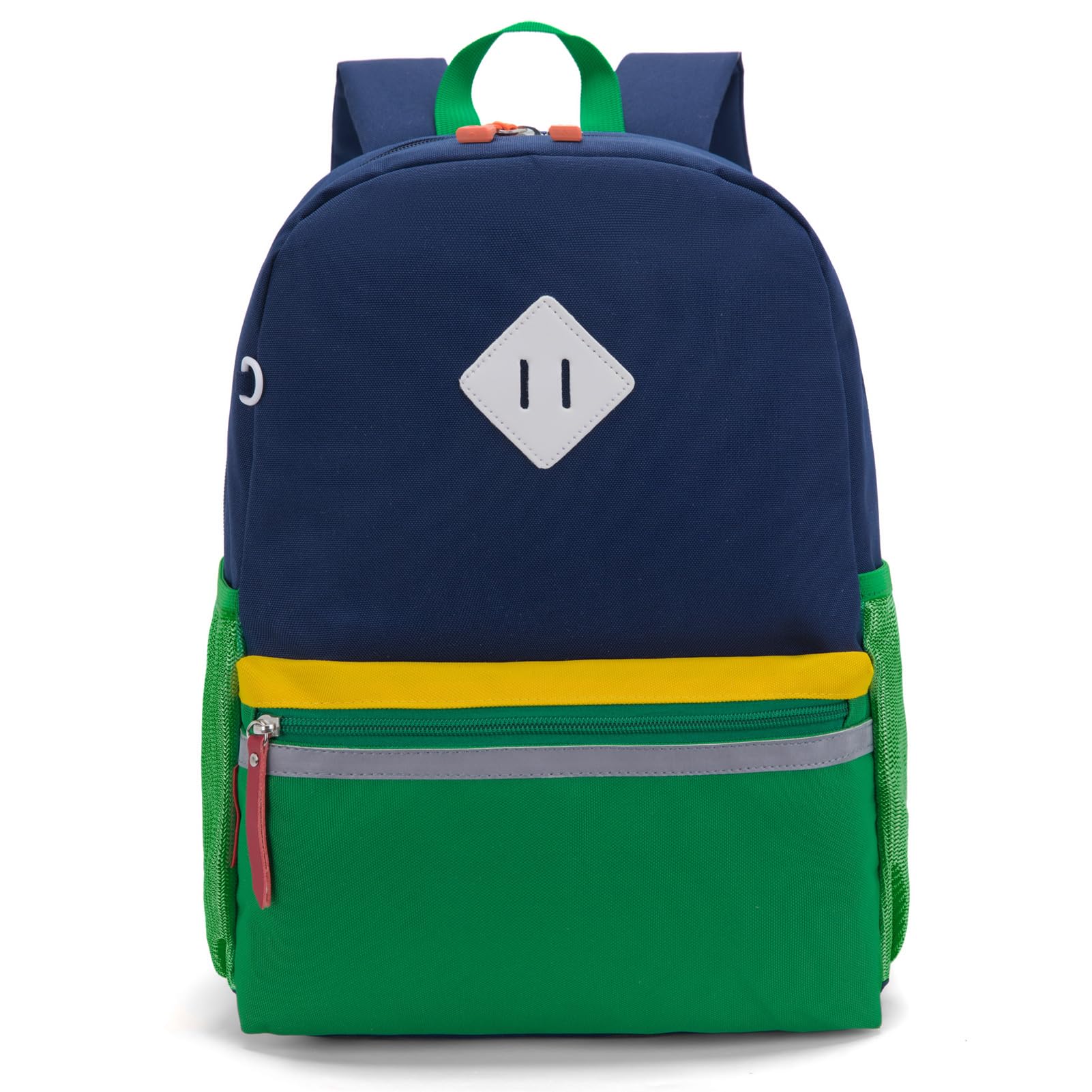 HawLander Little Kids Backpack for Boys or Girls, Toddler School Bag Fits 3 to 6 years old, Dark Blue Green, 15 Inch