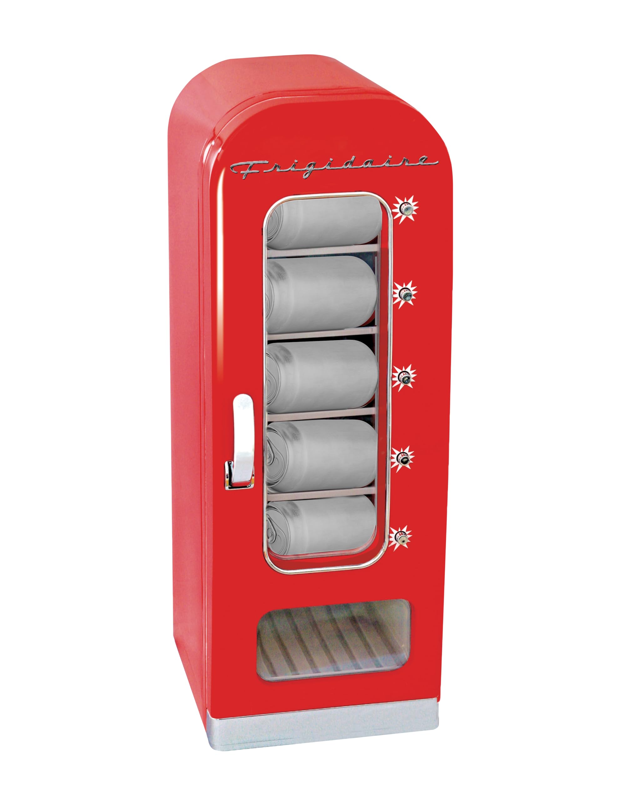 Frigidaire Retro Mini Vending Machine for Room Perfect for Office, Dorm Rooms, Bar or Home, Mini Fridge 10 Can Soda Vending Machine, Red
