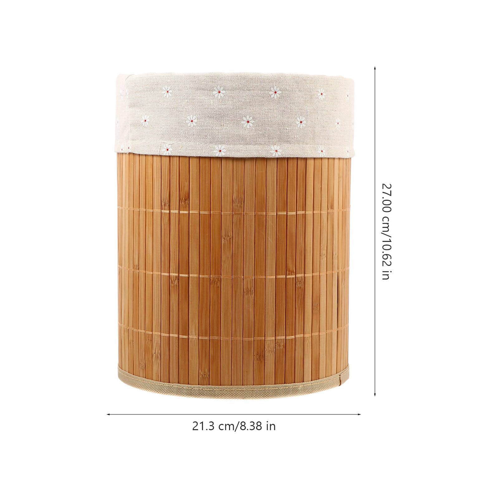 Cestino Intrecciato in Bambù Naturale, Contenitore per Vestiti Sporchi e Organizer per Oggetti Vari, Secchio Portaoggetti Pieghevole per Casa, Camera da Letto e Bagno, Stile