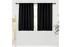 RYB HOME Blackout Curtains for Small Windows