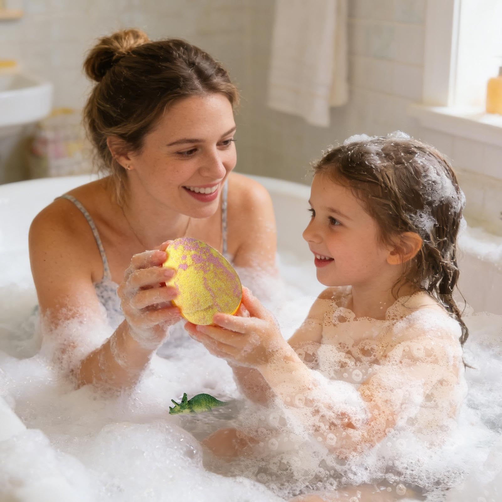 Bombe Da Bagno Effervescenti Per Bambini 12 Pezzi Profumati per Vasca | Set Di Palline Frizzanti Dinosauro Con Giocattoli All'Interno Per Vasca Da Bagno Domestica Spa Hotel Vacanza Festa Asilo