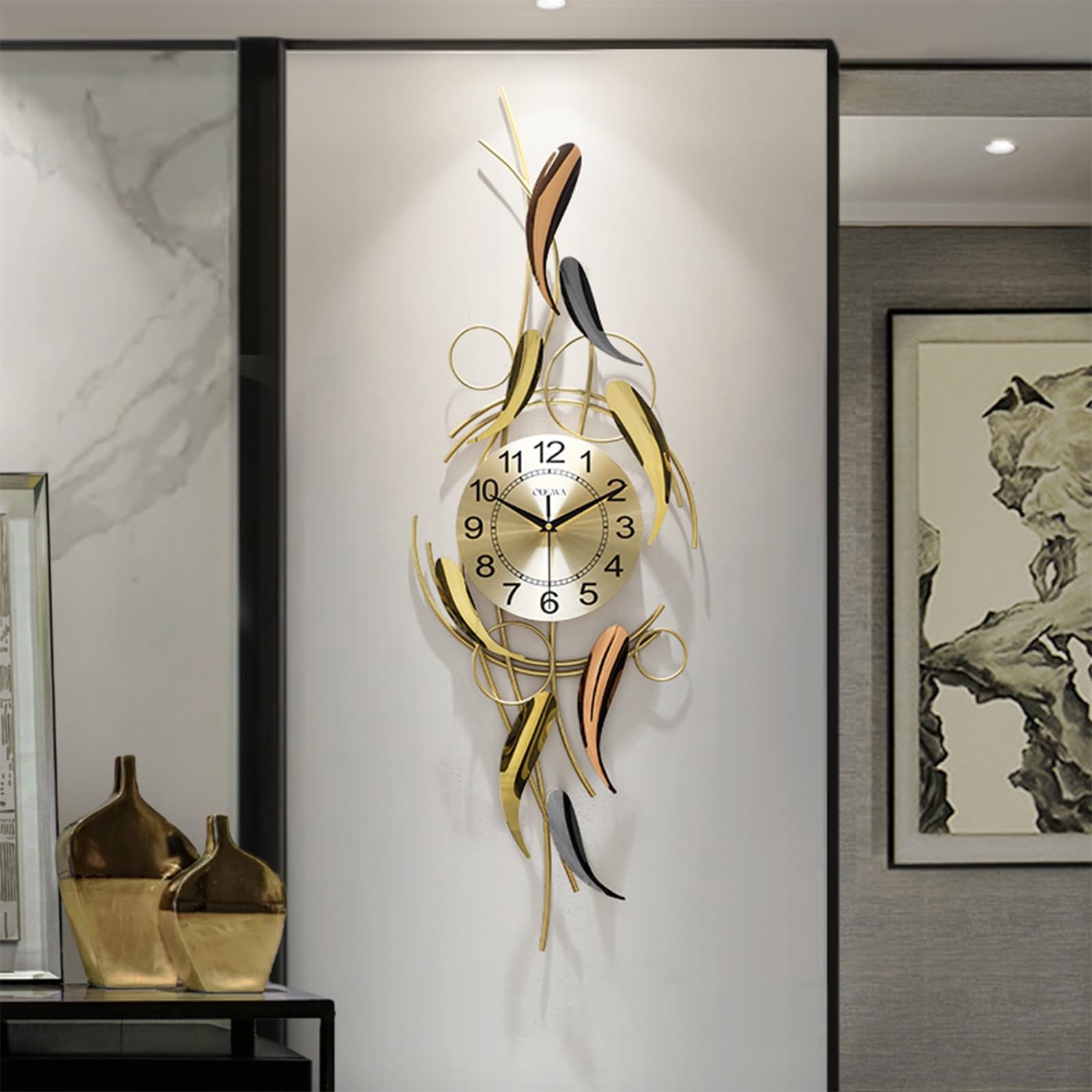 Horloge murale silencieuse à piles pour une chambre zen