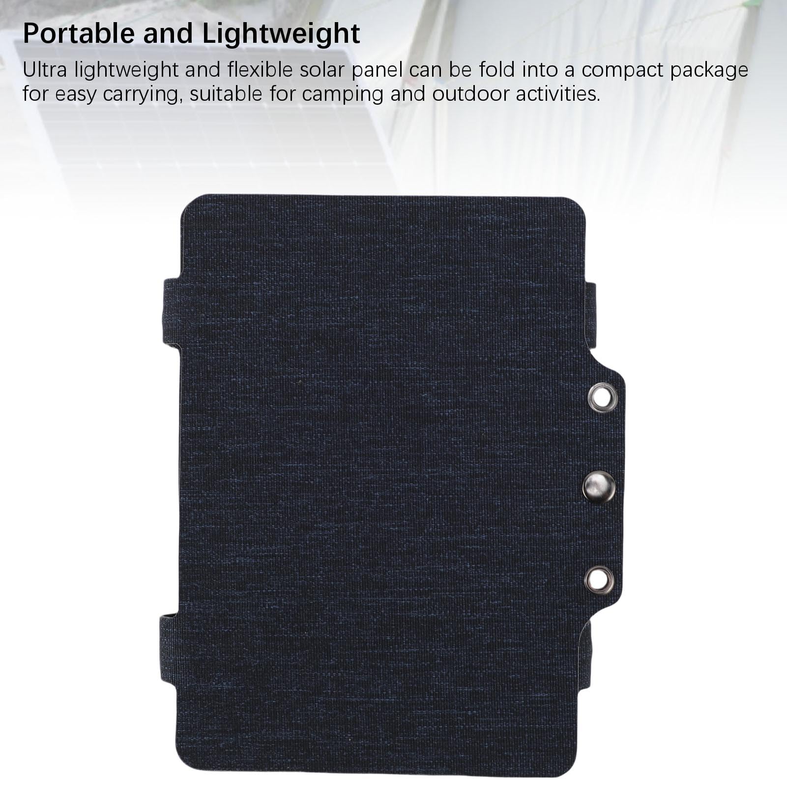 Generic Panel Solar Portátil Multifuncional, Cargador de 20W, Diseño Plegable Impermeable para Senderismo, Camping, Uso Al Aire, Silicio Monocristalino
