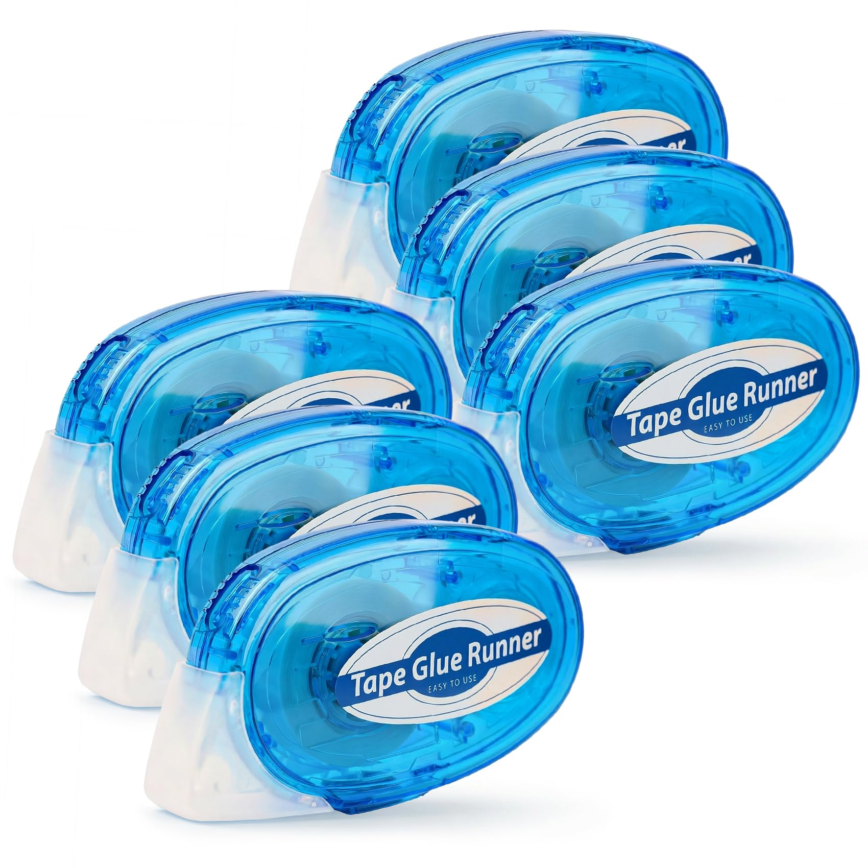 6 Pack Double Sided Tape Roller, 8mm x 315 Inch Permanent Adhesive Scrapbook Tape Dispenser Runner, Glue Tape Roller for Scrapbooking, Crafts and Arts Projects, Photo-Safe, Smooth & Clean