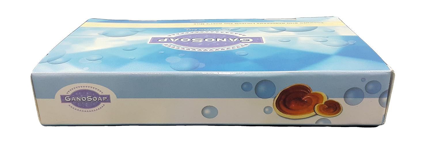 Gano Soap with Ganoderma Lucidum and Goat Milk - Ganosoap to Cleanse, Moisturize and Beautify Your Skin (2 Pieces)F