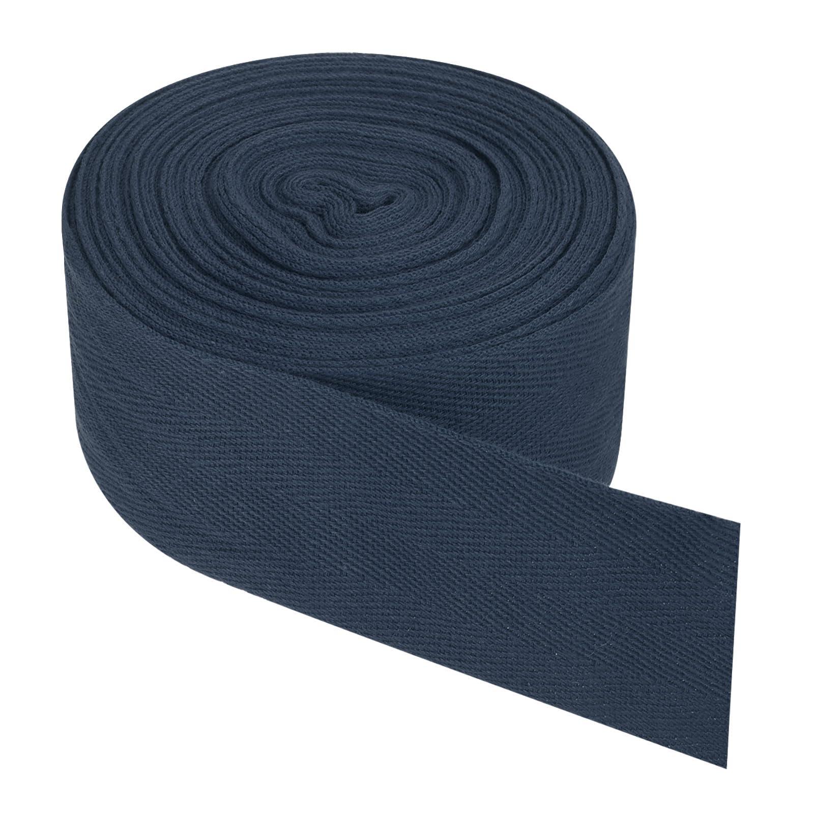 Ruban en coton sergé bleu marine 5 cm pour couture et loisirs créatifs