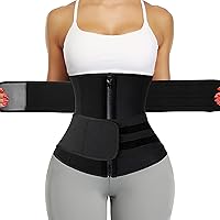 KIWI RATA Neoprene Sauna Waist Trainer for Women - Sweat Corset Belt with 9 Steel Bones, Back Support & Workout Cincher