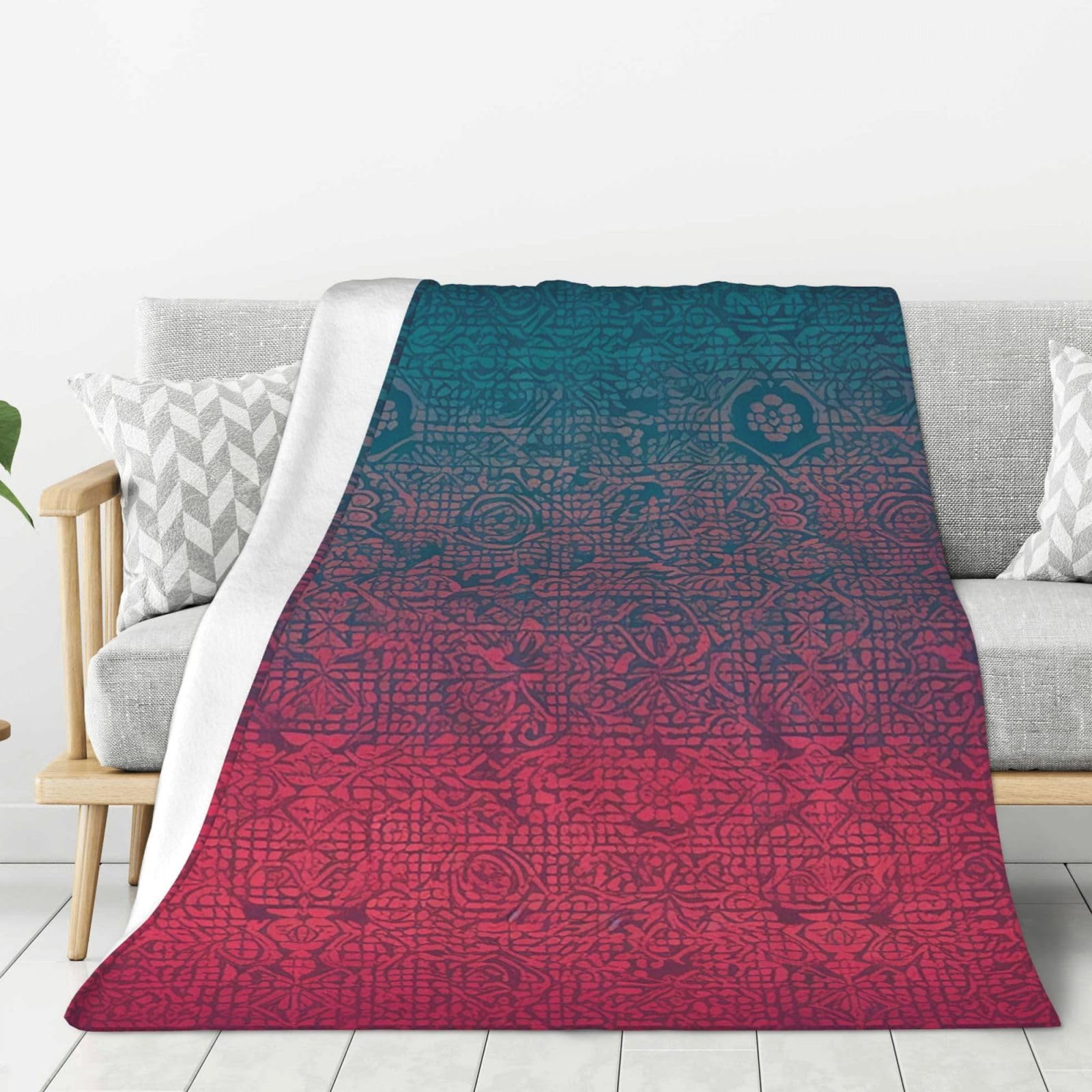 Couverture flanelle 203x152 cm jeté de lit chaud et léger pour toutes saisons