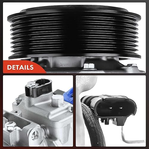 Miniatura 8 de A-Premium Compresor A/C con embrague compatible con BMW 335i 3.0L 2012-2013, 335i 3.0L xDrive 2013, X3 3.0L 2011-2016, X4 3.0L 2015-2016