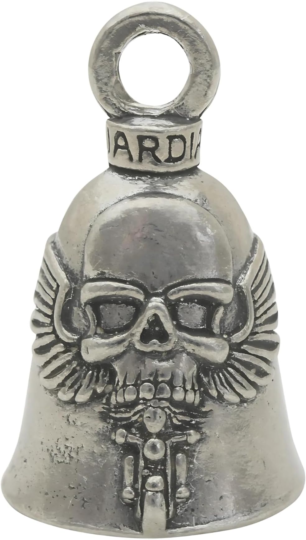 Guardian Bell Ghost Rider Good Luck w/Keyring & Black Velvet Gift Bag | Motorcycle | Lead-Free Pewter | Good Luck Gift | Made in USA…