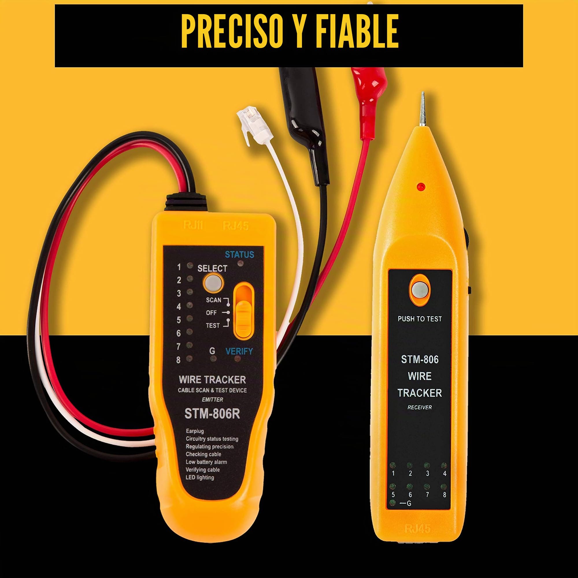 InstallerParts Kit de herramientas de reparación de red 15 en 1 - Juego de herramientas electrónicas | Herramienta de crimpado, probador de cables LAN/Ethernet/Cat5/Cat6, pelacables de calibre,