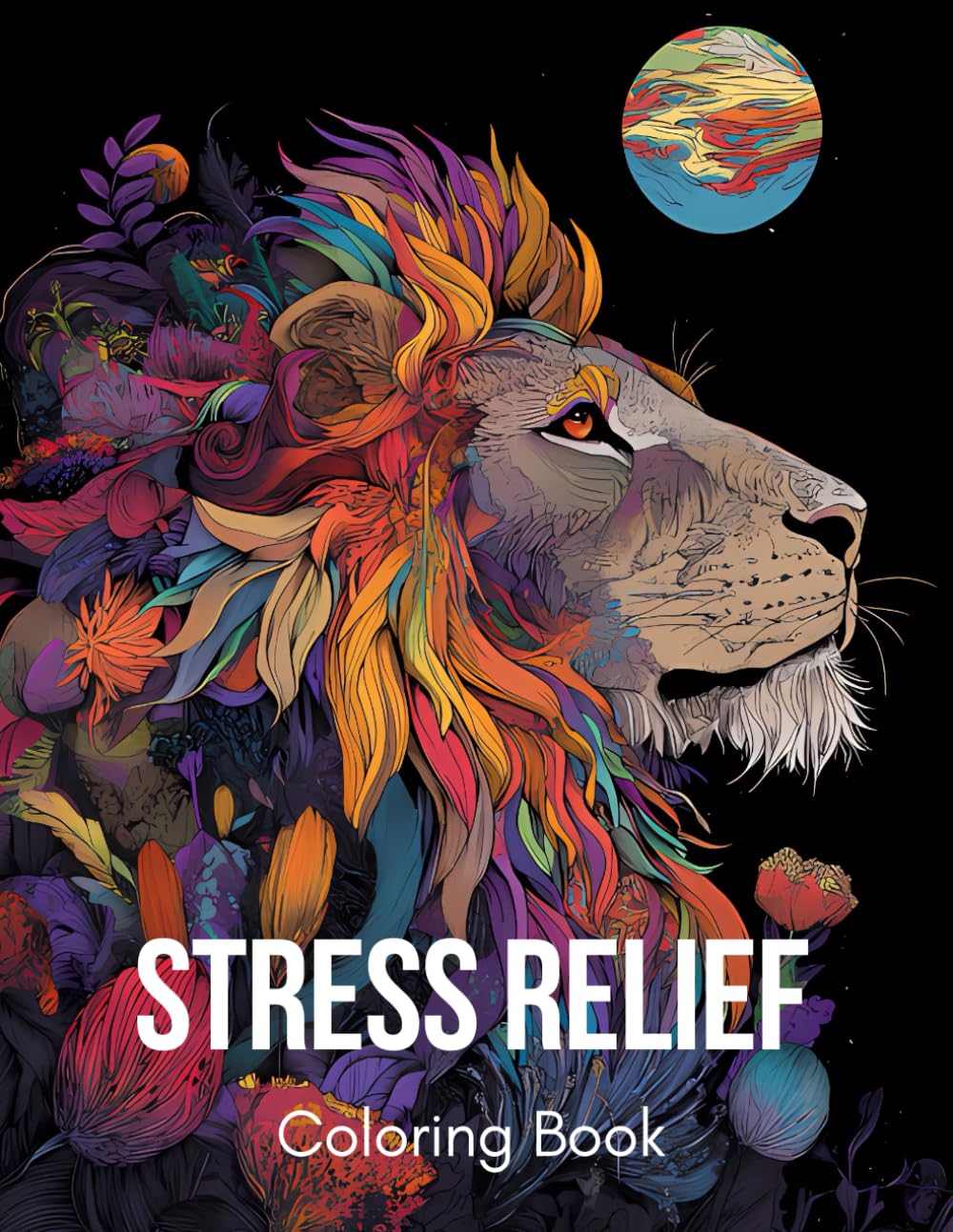 Stress Relief: Coloring Book for Adults with Intricate Mandala Animal Designs