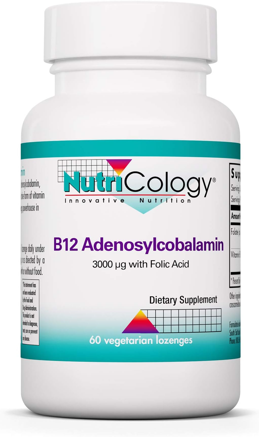 Nutricology B12 Adenosylcobalamin Supplement with Folic