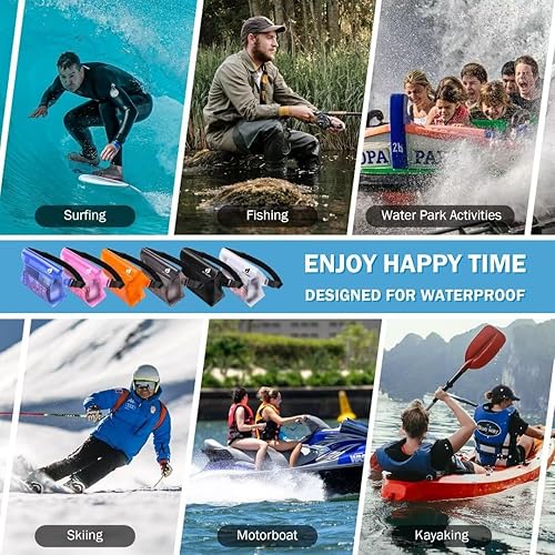 Miniatura 7 de Bolsa impermeable con correa de cintura (paquete de 3), accesorios de playa mejor manera de mantener su teléfono y objetos de valor seguros y secos