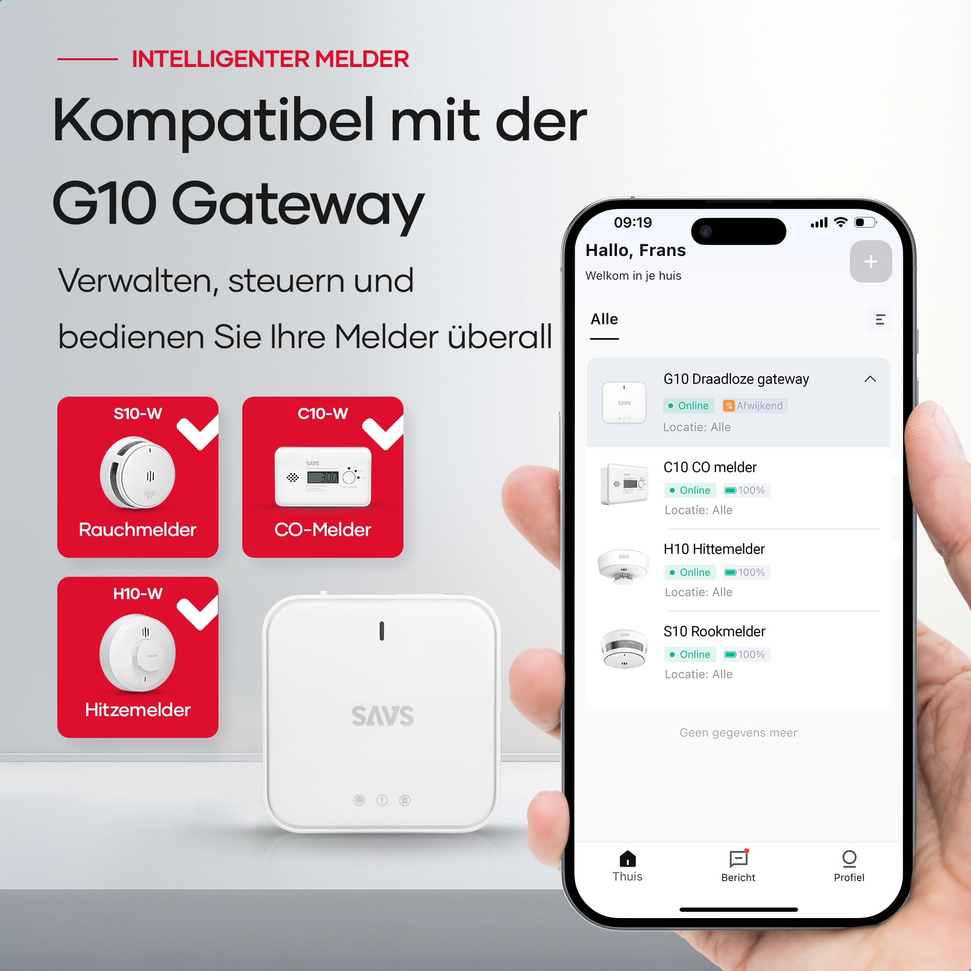 SAVS S10-W Funkvernetzter Rauchmelder - RF Rauchwarnmelder Vernetzt - 10 Jahre Batterie - Feuermelder mit Dualer Optischer Sensor – Funkrauchmelder - Optional WLAN – Weiß - 6er Set | 6er Set funkvernetzter Rauchwarnmelder mit 10-Jahres-Batterie, RF-Vernet