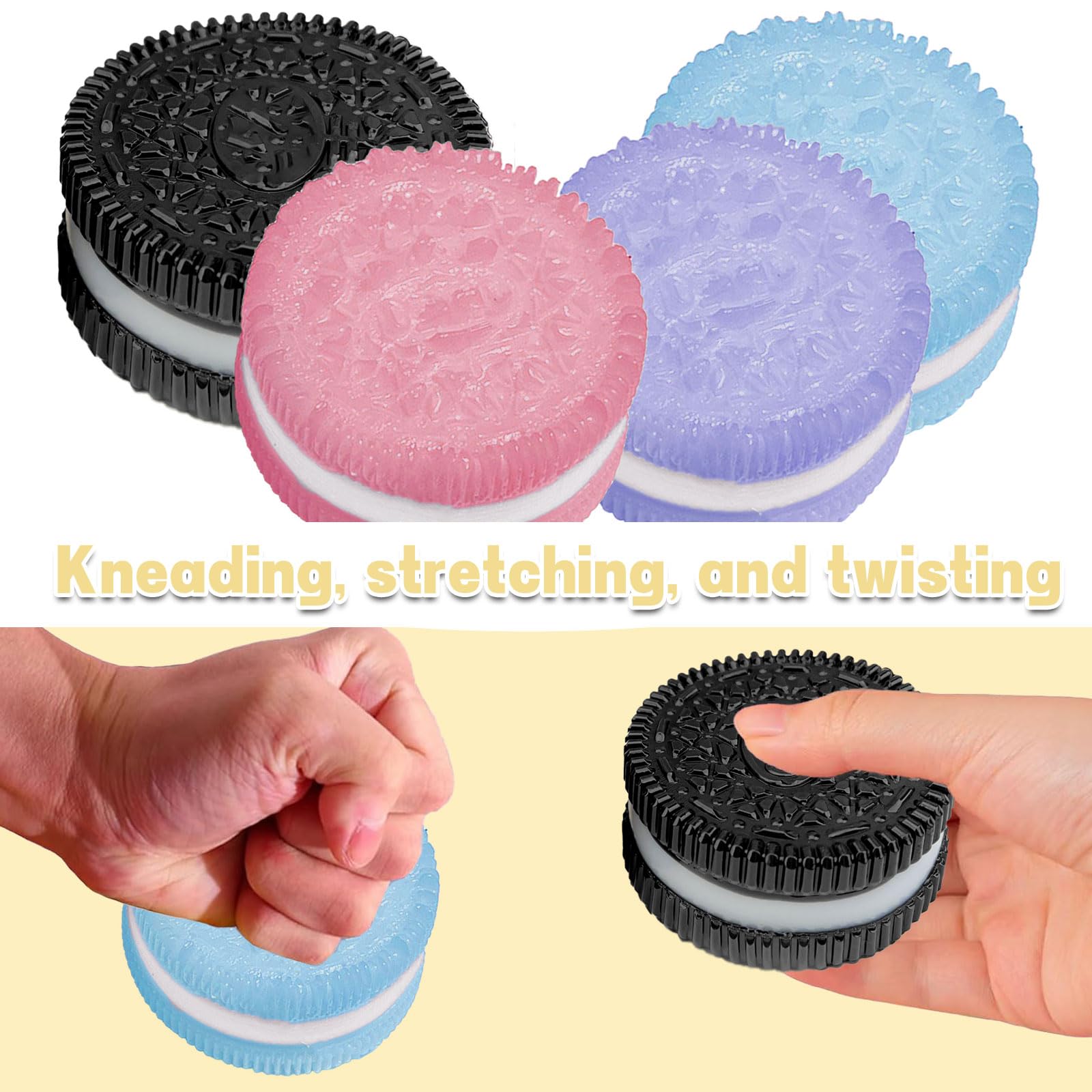 Biscuit Squishy Toys – 4 Weiche Anti-Stress-Kekse Zum Drücken & Entspannen