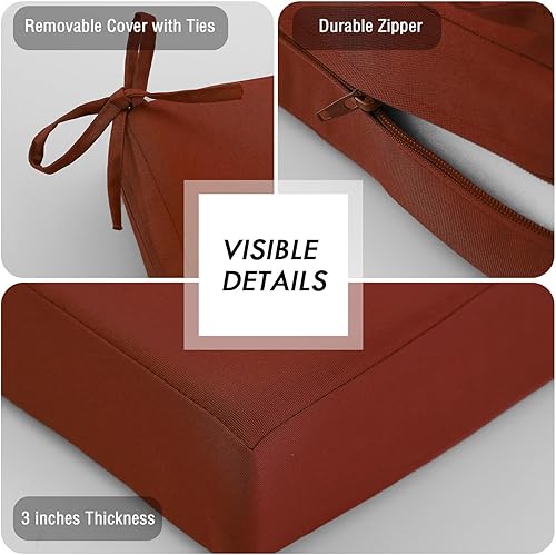 Miniatura 6 de idee-home Cojín de banco para exteriores impermeable, cojines de banco para muebles de exterior, almohadilla de asiento de repuesto para columpio de