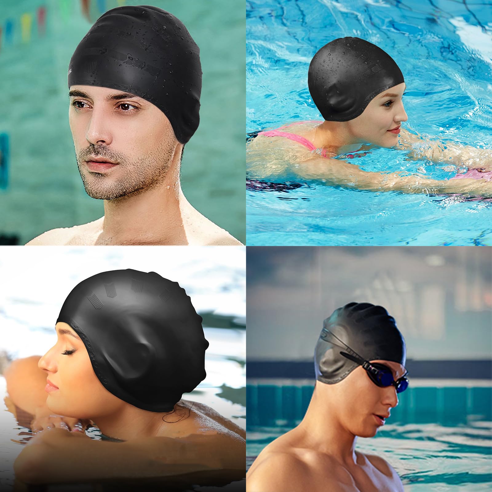 Acquista Cuffia di protezione per le orecchie, cuffia da nuoto in silicone, protezione per le orecchie, protezione per i capelli, impermeabile in Italia a partire da 3.18