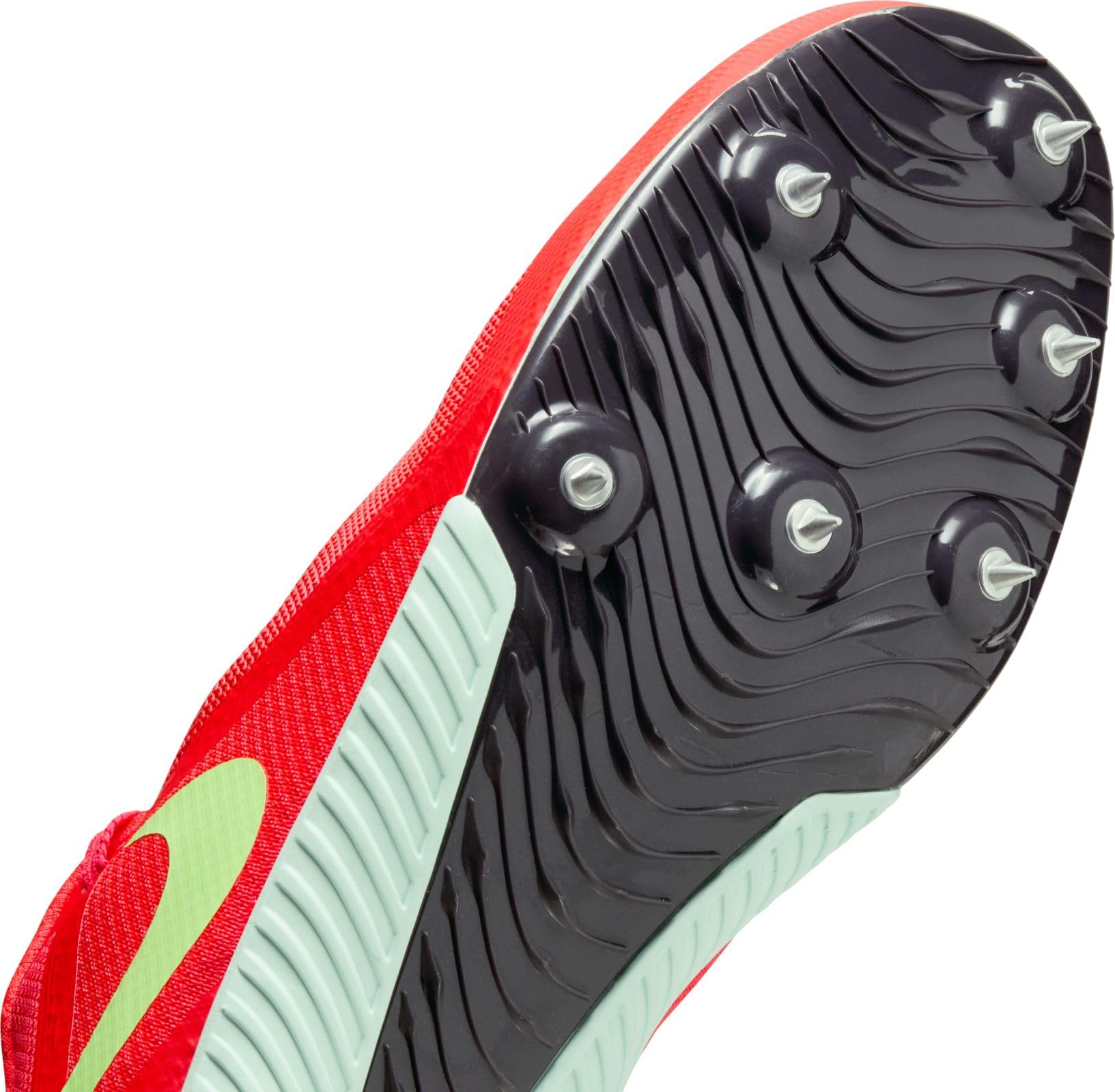 Nike Zoom Rival Track & Field Multi-Event Spikes (FZ9664-600, Bright Crimson/Lime Blast/Barely Volt/Washed Coral) Size 14