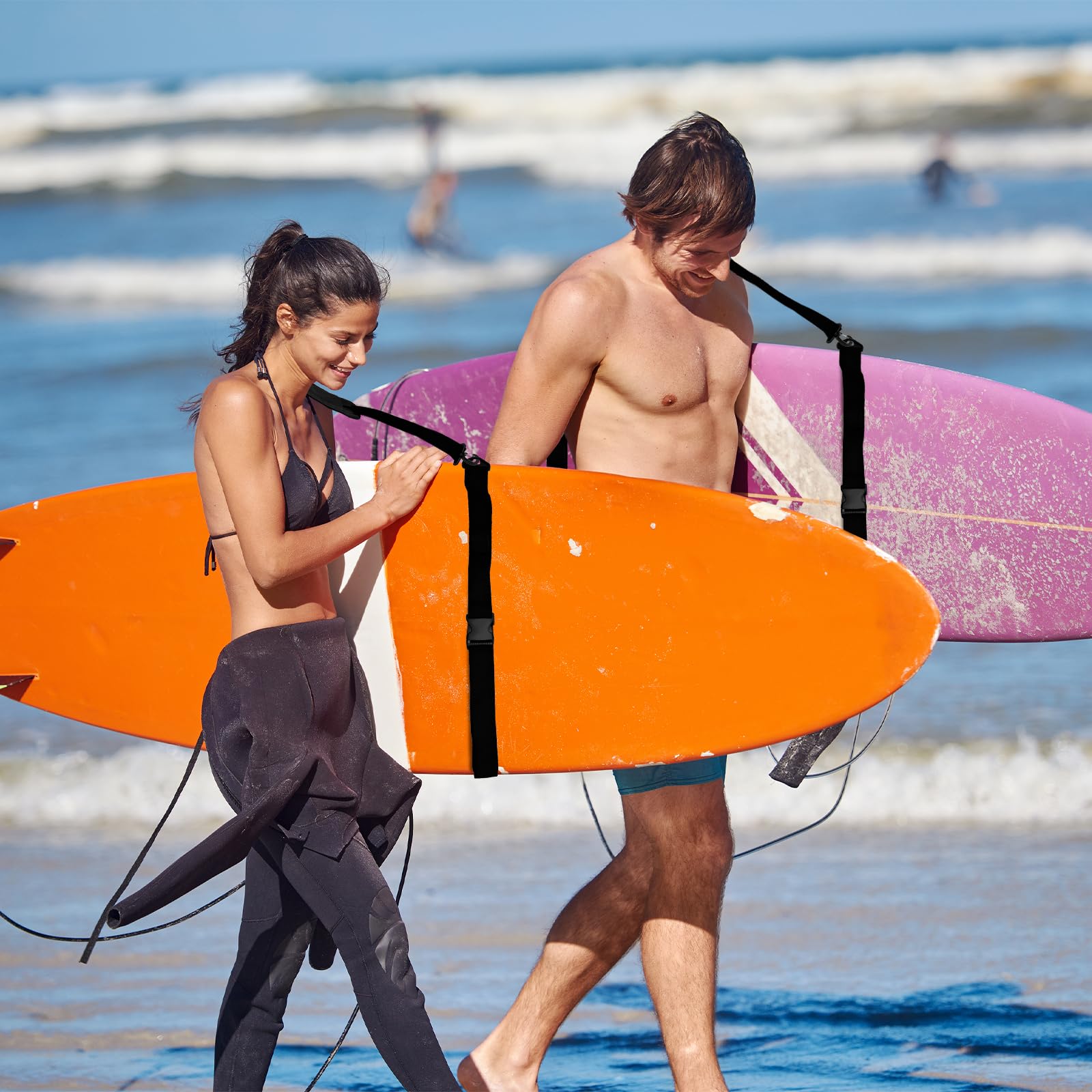 Pasek do noszenia deski surfingowej, regulowany pasek do noszenia, akcesoria SUP, pasek do noszenia deski surfingowej, deski surfingowej, kajaka, wzmocnionego wyposażenia