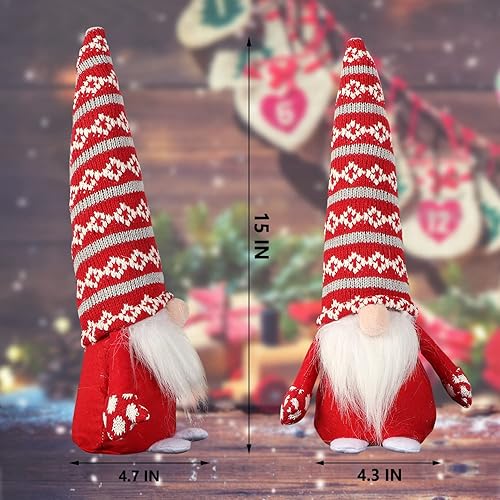 Miniatura 2 de Tope decorativo de puerta de Papá Noel, protector de pared de tela resistente, adornos de gnomos de Navidad para decoración del hogar y la oficina