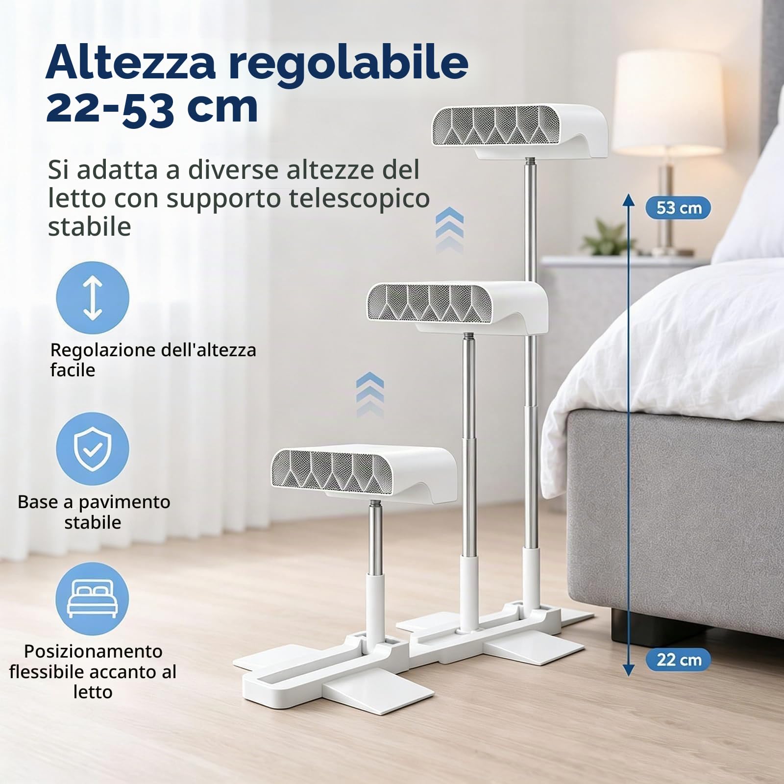 Ventilatore Da Letto, Circolatore D'aria Sotto Le Lenzuola, Con 5 Velocità E Telecomando, Altezza Regolabile, Per Chi Soffre Il Caldo Durante Il Sonno E La Sudorazione Notturna