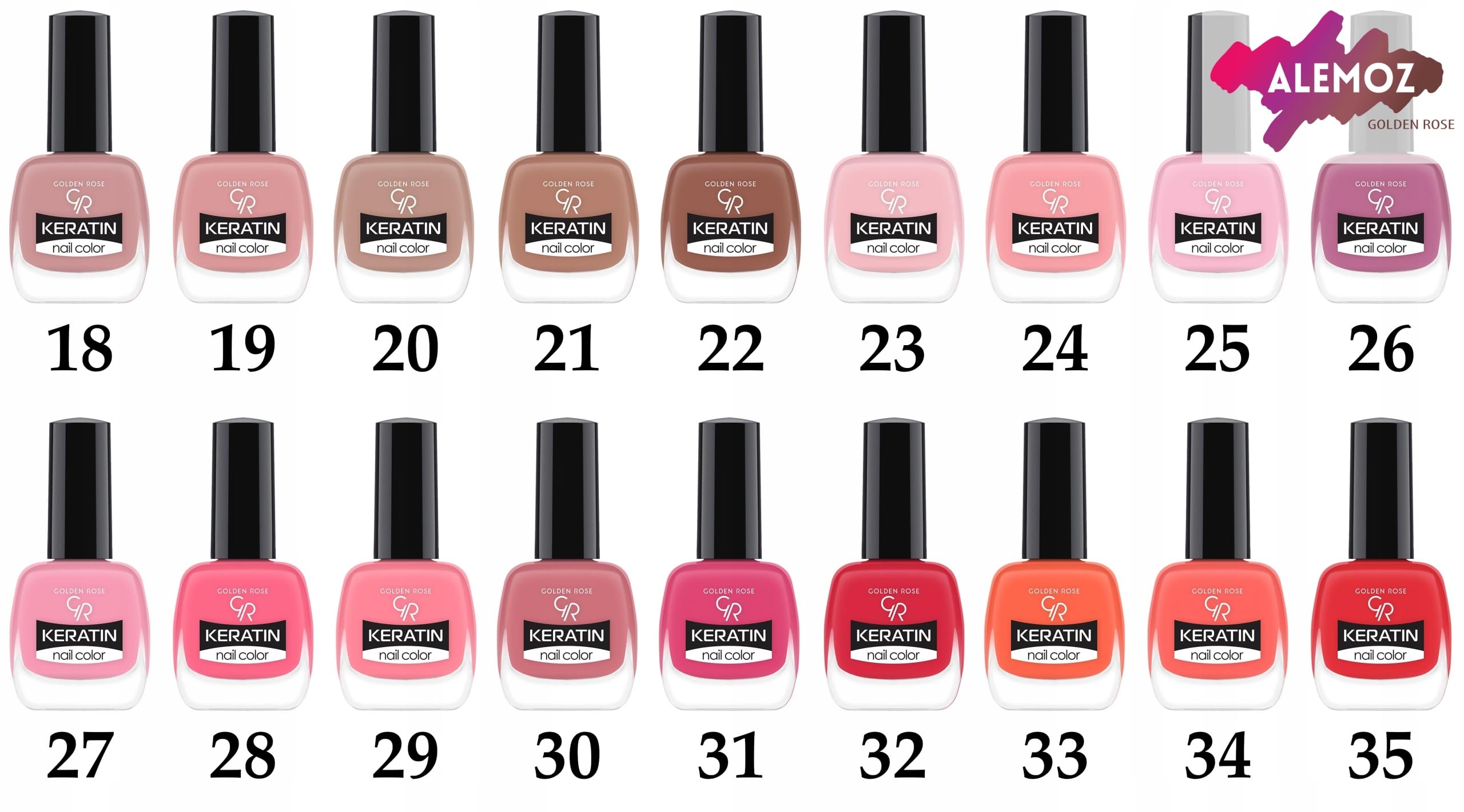 Golden Rose Keratin Nail Color No: 68 - Keratin İçerikli Güçlendirici Parlak Oje