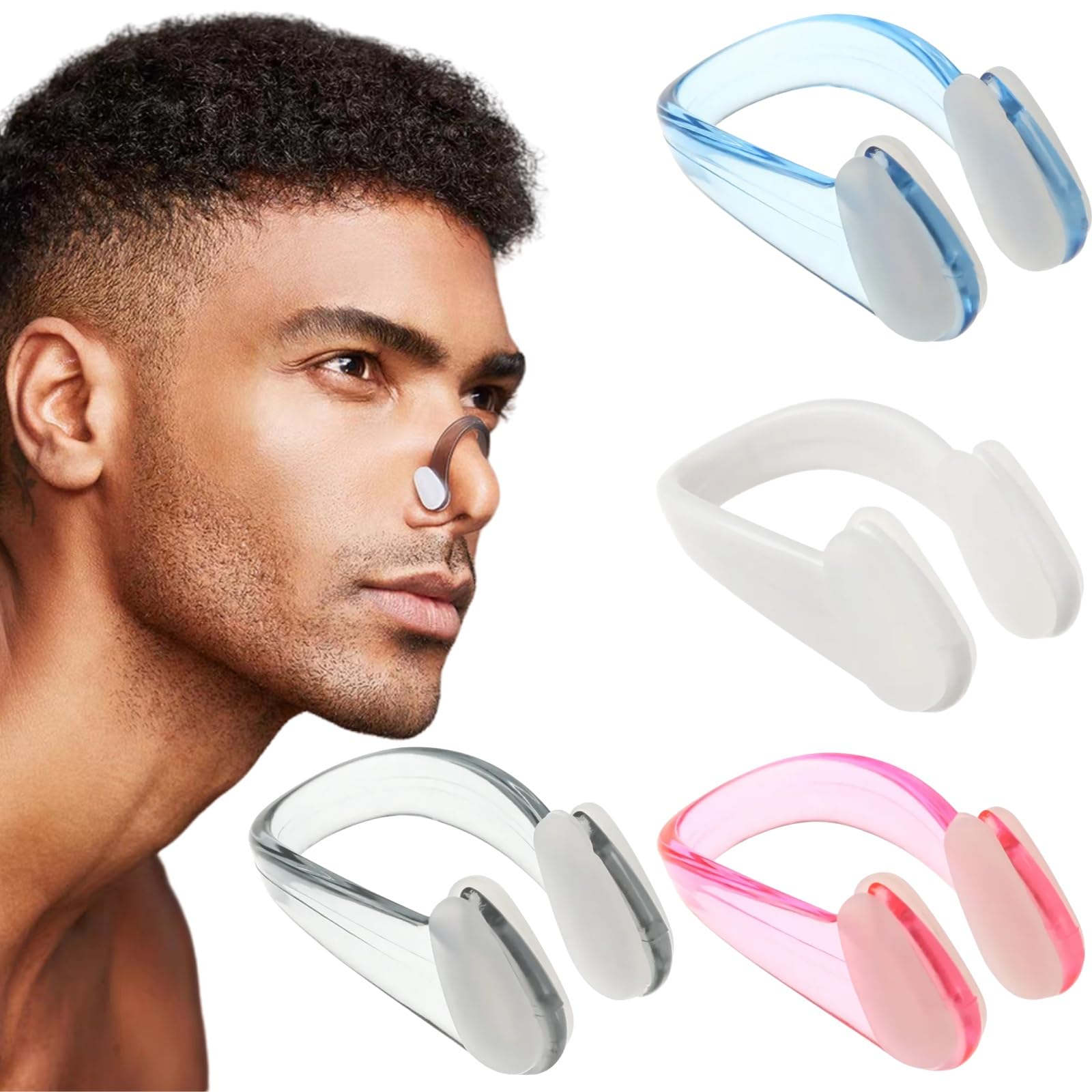 Lot De 3 Pinces à Nez En Silicone - Étanches, Réutilisables - Pour Natation Enfants Et Adultes - Apprentissage Nage