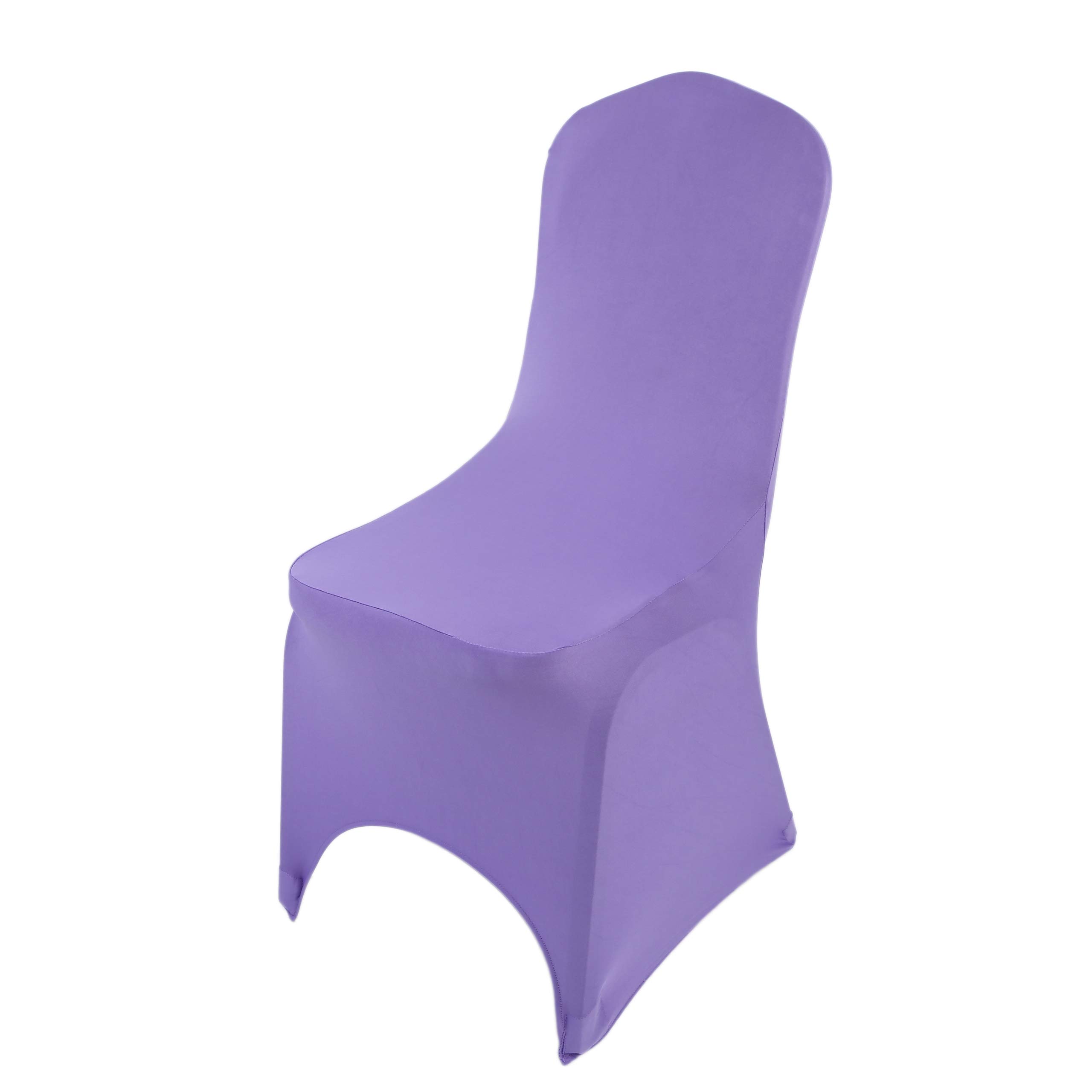 Chair Covers Spandex Universal Slipcovers Dining Chair Cover Wedding Banquet Party Arched Front (Lavender, 20)