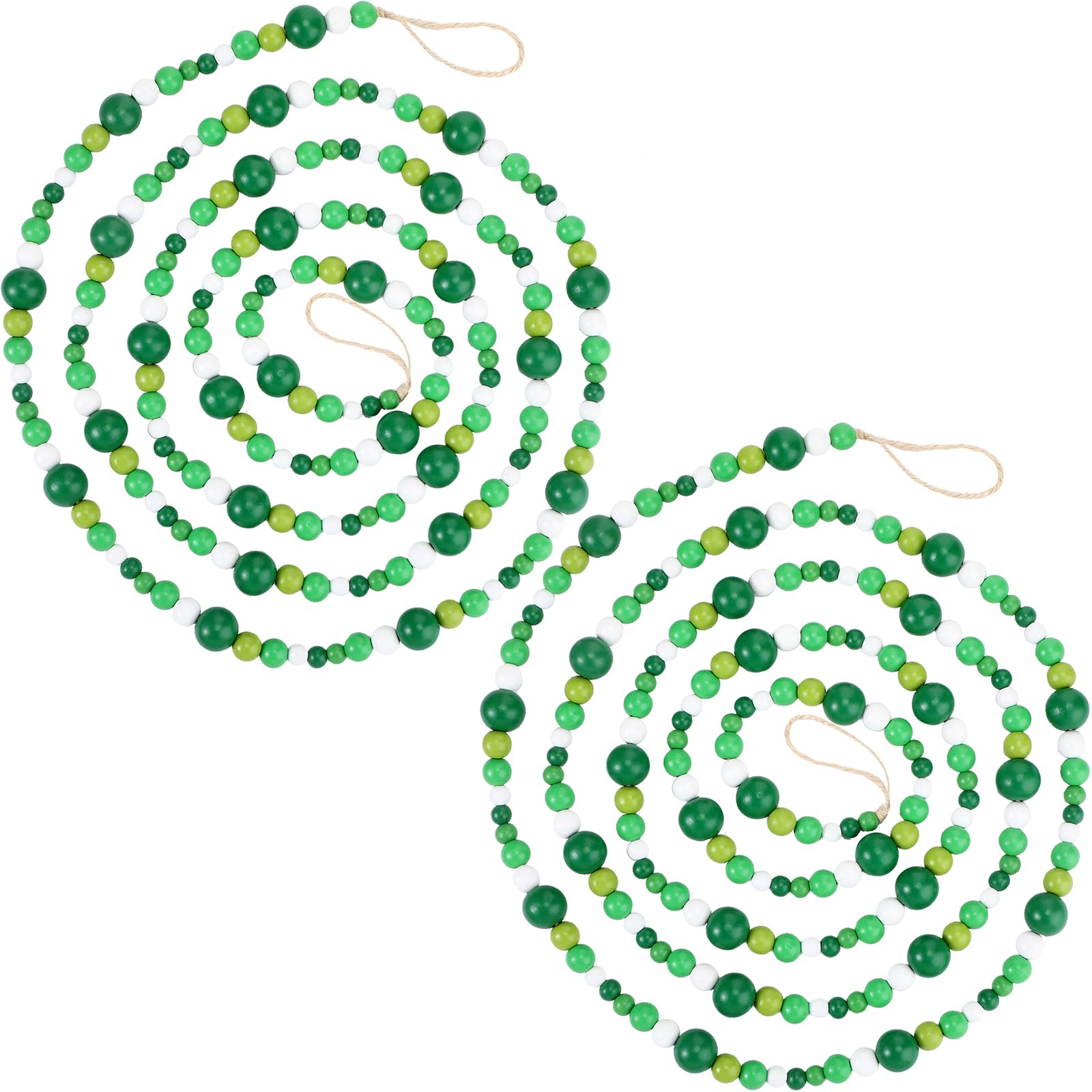 Guirlande de perles en bois 3 m double longueur pour habiller murs et grands volumes