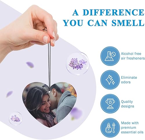Miniatura 4 de Ambientador personalizado para automóvil Ambientador personalizado con foto de doble cara, ambientadores con olor con imagen para armario, baño,