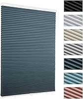 Vista 14 de MYshade Persianas celulares de tamaño personalizado, persianas opacas sin cordones para dormitorio, baño, sala de estar, control de luz, persianas