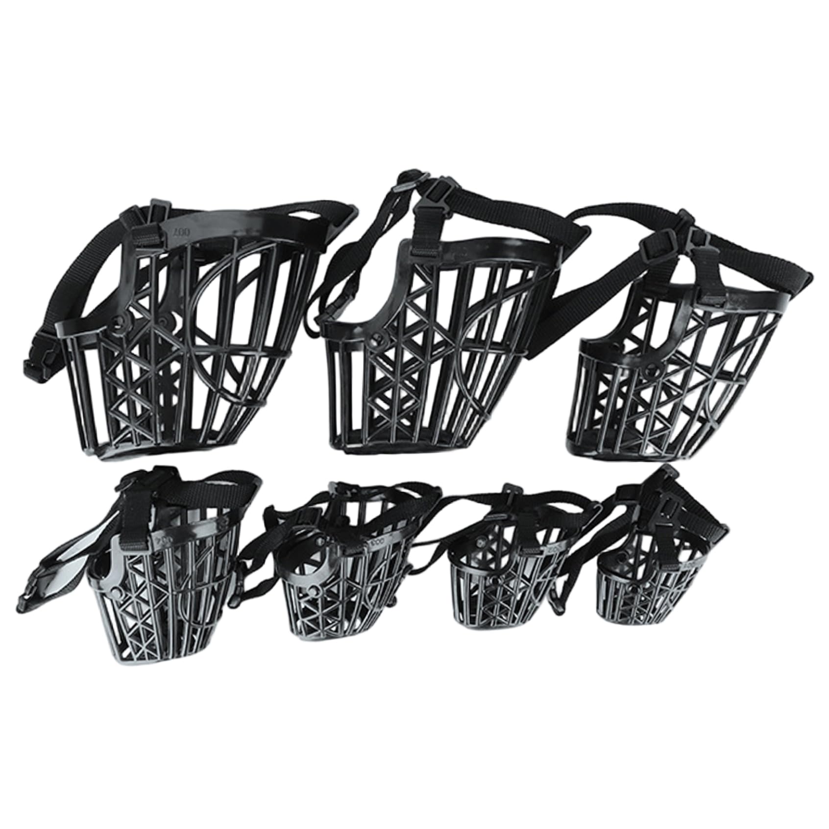 7Pcs Dog Muzzles Anti Biting Adjustable Plastic Breathable Basket Muzzle Different Sizes for Small, Medium, Large & Extra Dogs| Muzzle for Small Dog