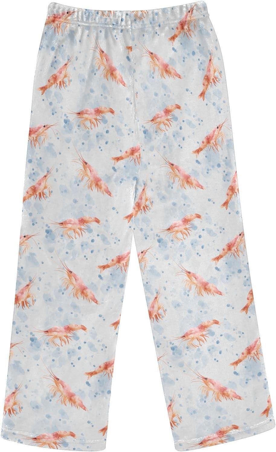 visesunny Watercolor Shrimps Pattern Boys Pants for Kids Fleece Bottoms Long Jogger Pants Trousers with Pockets Size 6-14Y