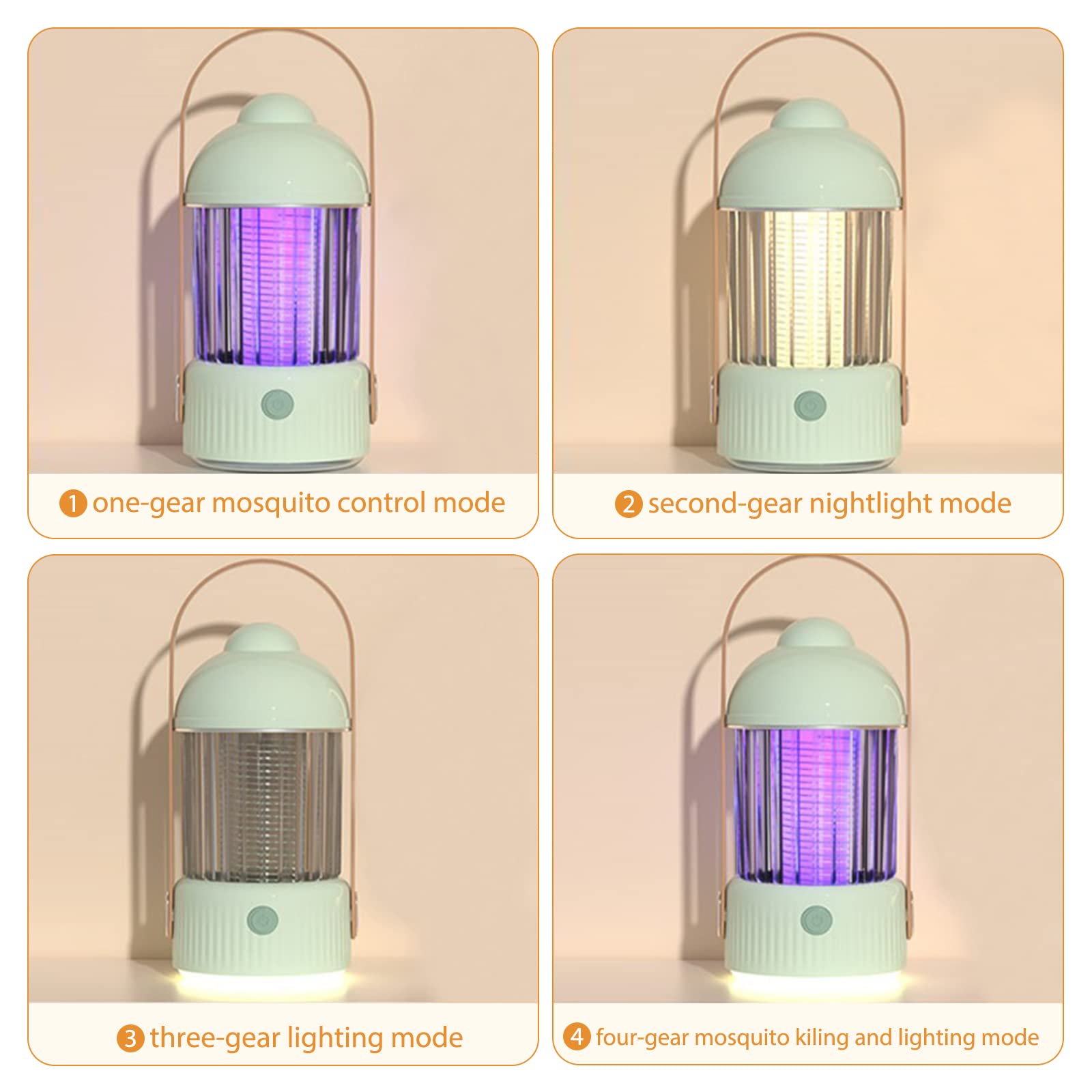 LED Elektrische insectenval 2in1 met LCD scherm 1200 mAh/5V groen